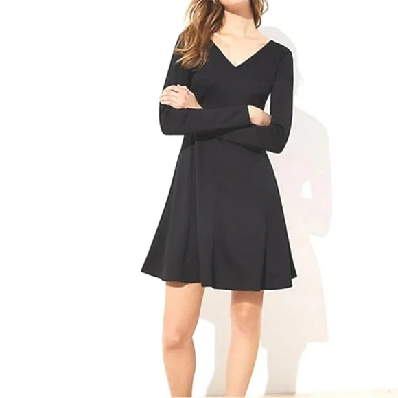 chinese dress ladies Marnie Merino Wool Bell Sleeve Dress - Black – Marnie Bell Sleeve Dress main image 1